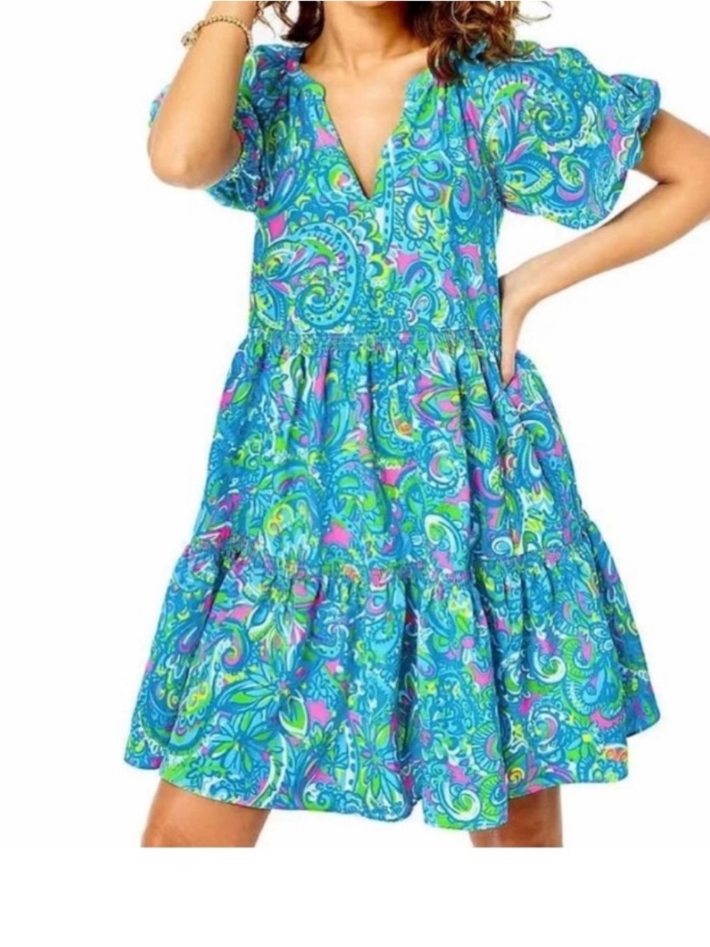 Lilly Pulitzer Shannon short-sleeve dress - seabreeze blue -